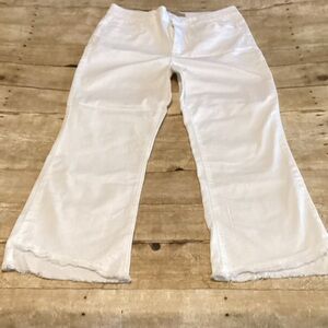Democracy White High-Rise Wide Leg Pants
